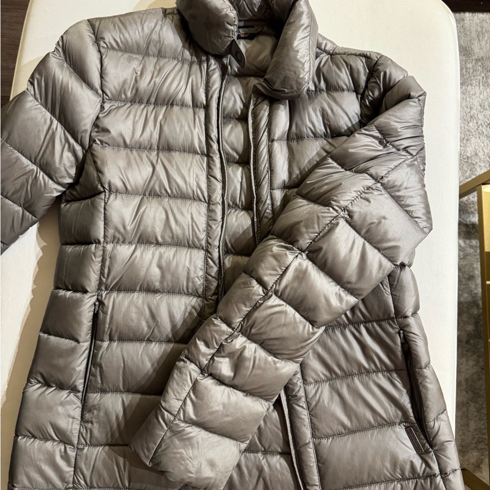 Woolrich Metallic Gray Puffer Jacket
